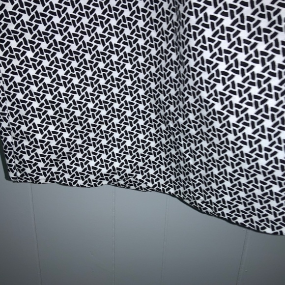 Talbots Cotton Blend Geometric Scallop Hem pencil skirt Sz 16 New lined - Picture 2 of 6